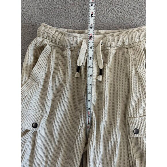 POL Track Suit Hoodie Oversized Waffle Knit Crop Top Hooded Pants - Picture 10 of 16